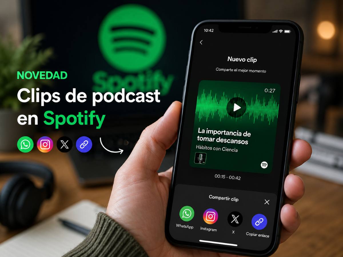 Clips de podcast en Spotify: así cambia la forma de compartir audio