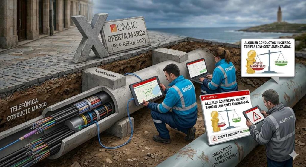 La CNMC estudia desregular los ductos de Telefónica y amenaza las tarifas de bajo coste