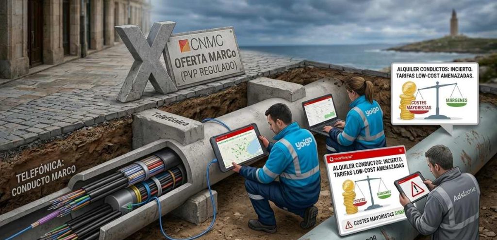 La CNMC estudia desregular los ductos de Telefónica y amenaza las tarifas de bajo coste