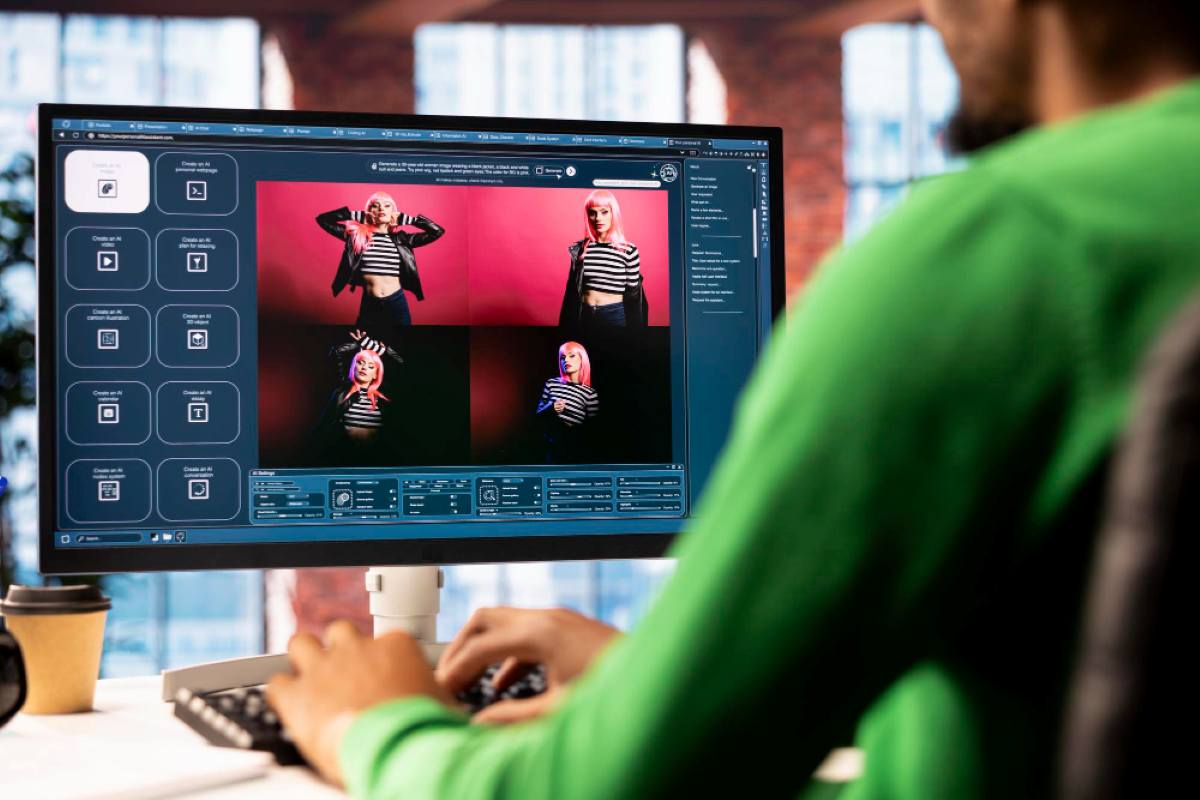 Persona creando videos con ia 